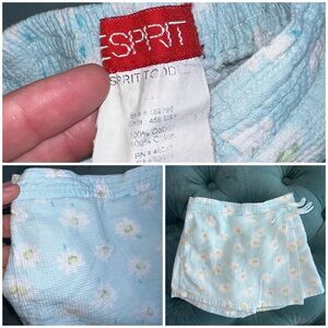 Vintage Espirit Toddler Skort Shorts Skirt Baby Blue with Daisy’s 2T